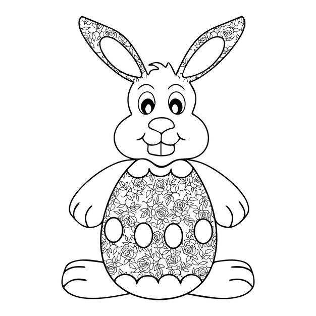 Premium Vector Mandala easter coloring