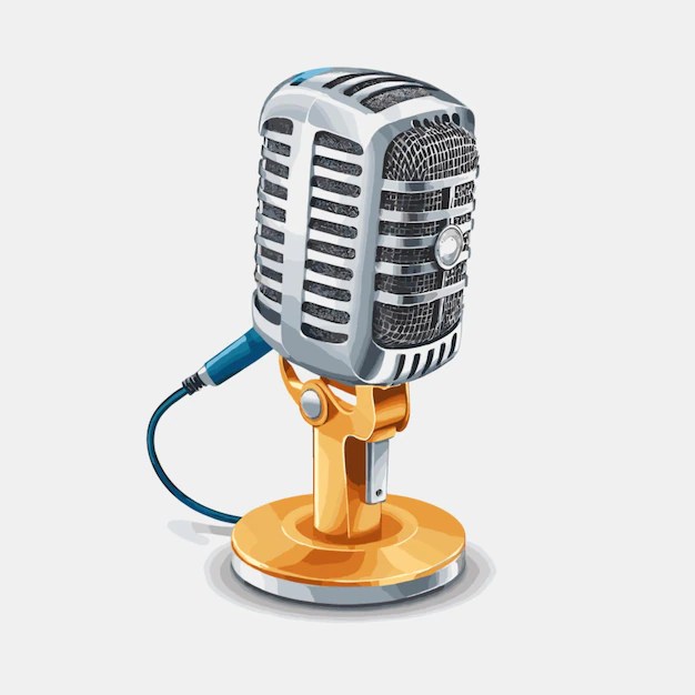 Premium Vector Microphone vector