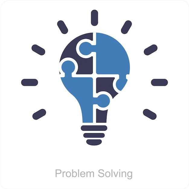 Problem Solving And Solution Icon Concept Premium Vector