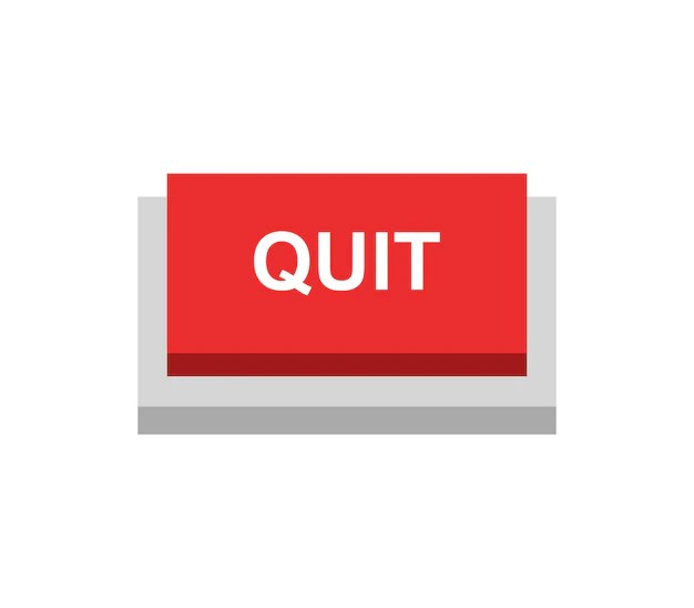 Premium Vector | Quit button