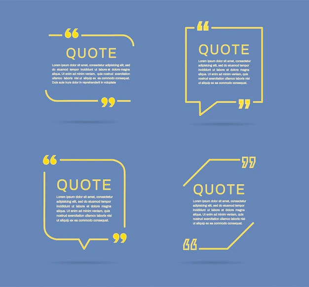 Premium Vector Quote frames templates.