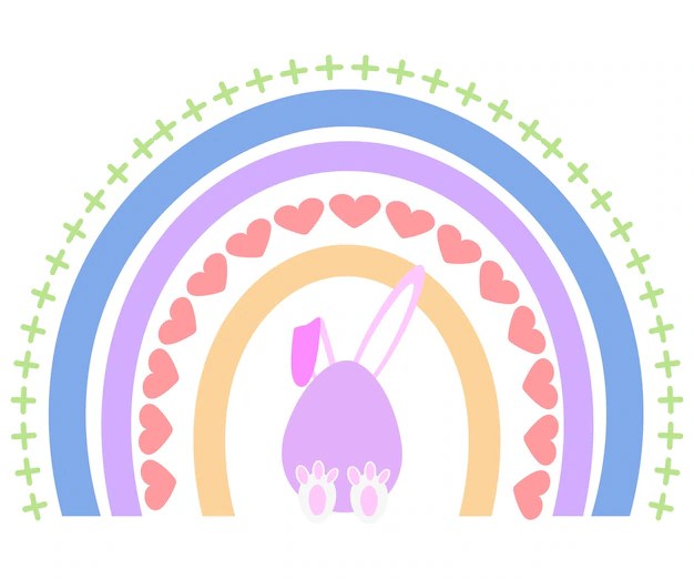 Premium Vector Rainbow easter clipart