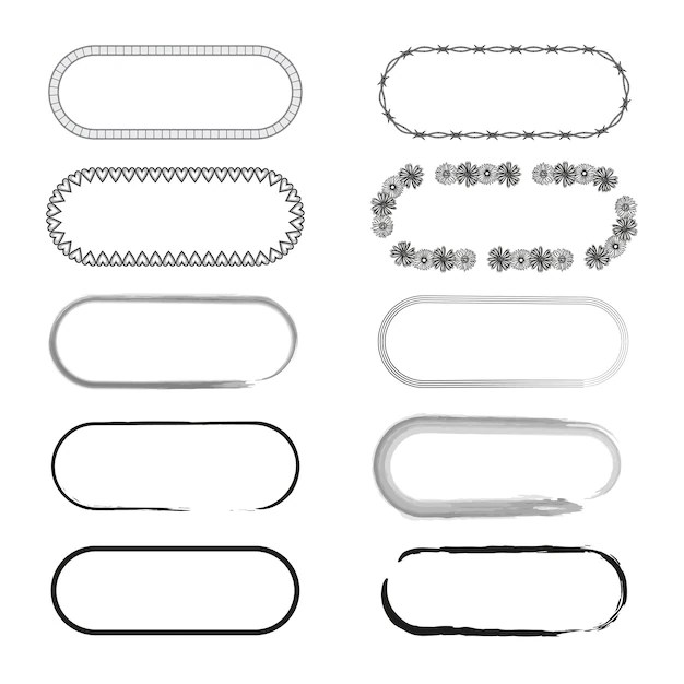 Premium Vector Rectangular exclusive figures long vertical frames