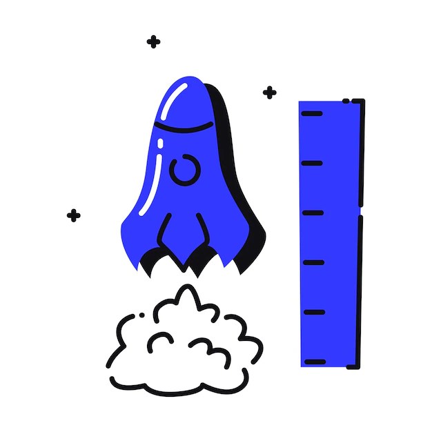 Premium Vector Rocket Launch Scale