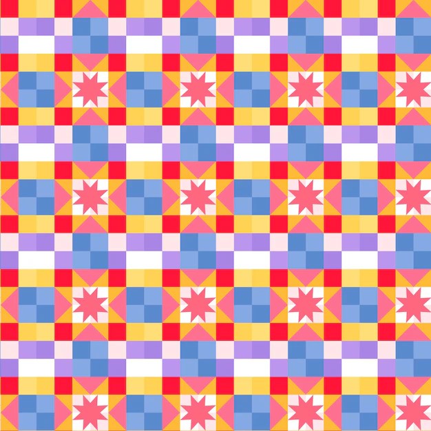 Premium Vector Star square geometric pattern