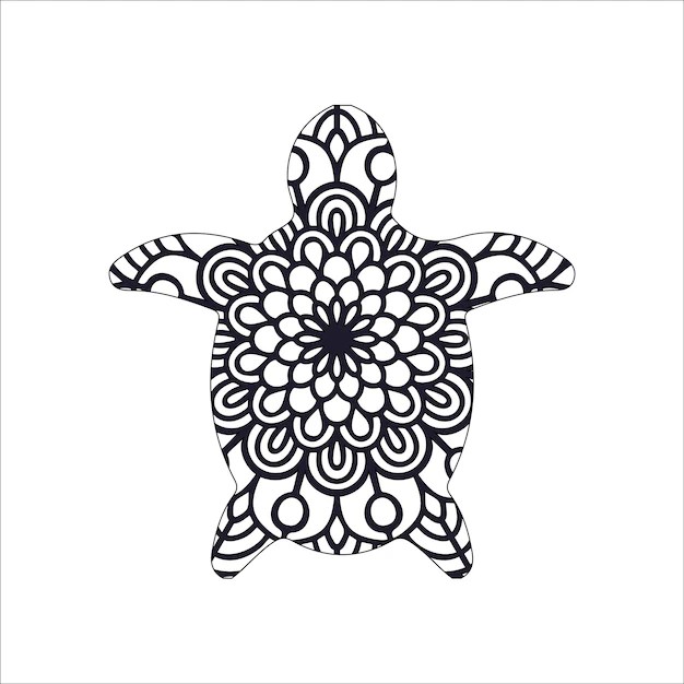 Turtle Mandala Coloring Pages