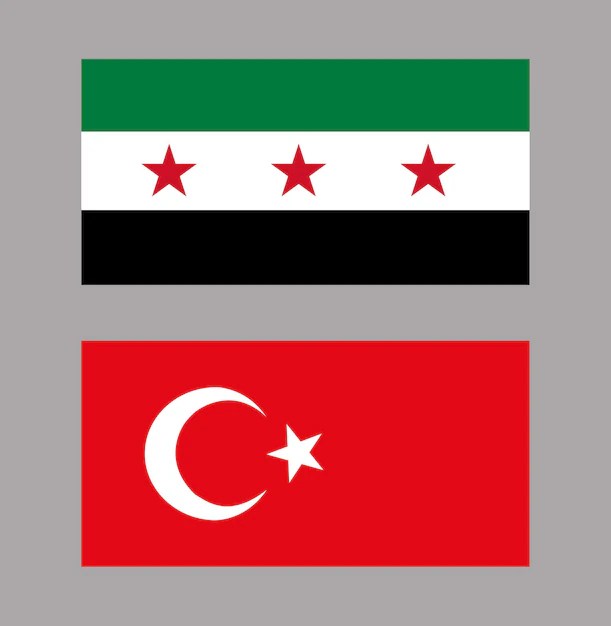 Premium Vector Vector flags of turkey and syria