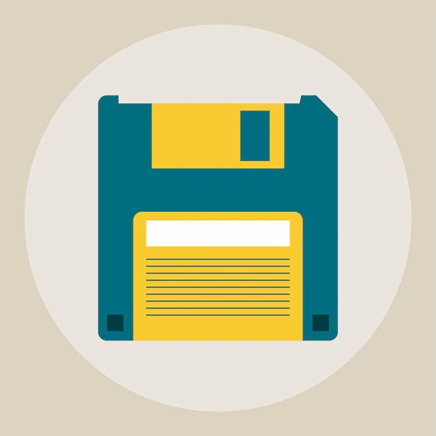Premium Vector Vector image of retro floppy disk for computer.