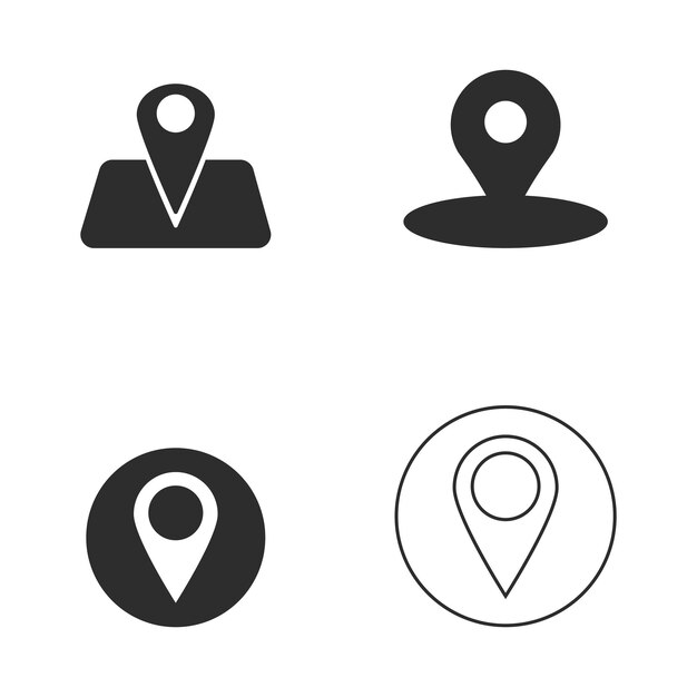 Premium Vector Vector map pin location basic rounded lineal
