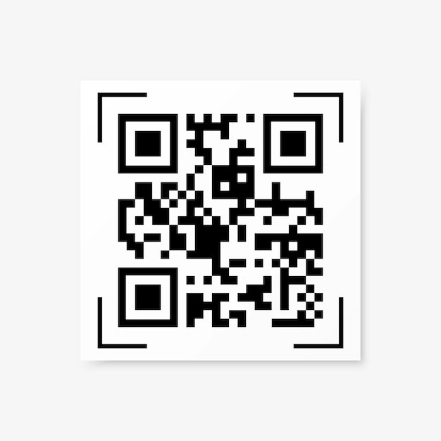 Premium Vector Vector QR code sample isolated