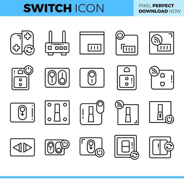 Premium Vector Vector switch icon set