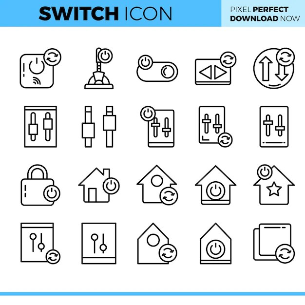 Premium Vector Vector switch icon set