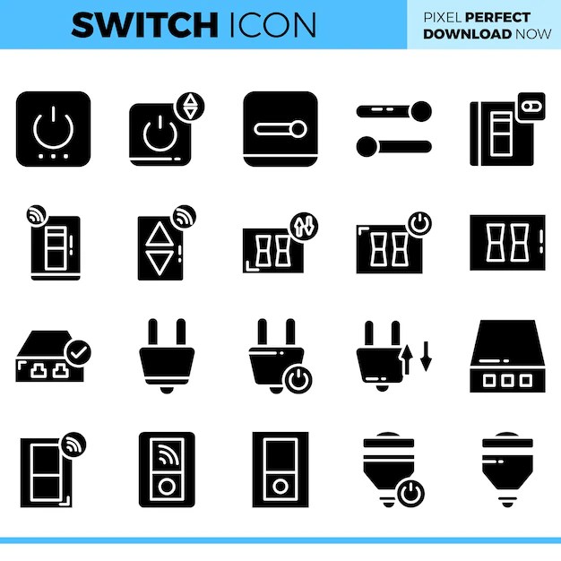 Premium Vector Vector switch icon set