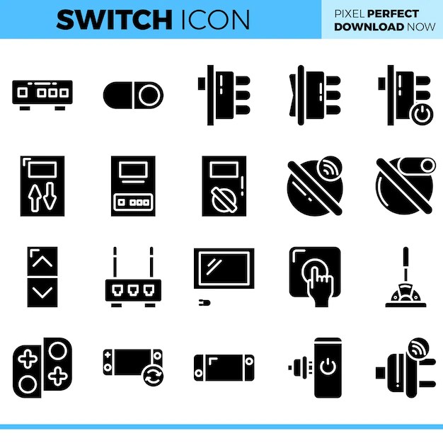 Premium Vector Vector switch icon set