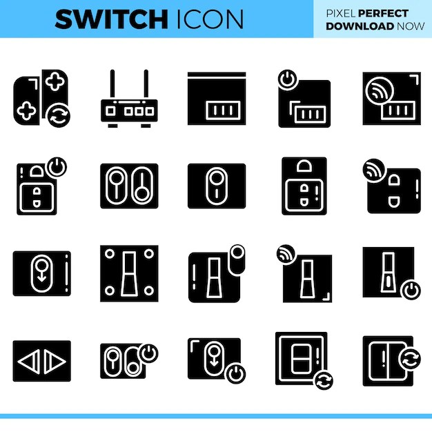 Premium Vector Vector switch icon set