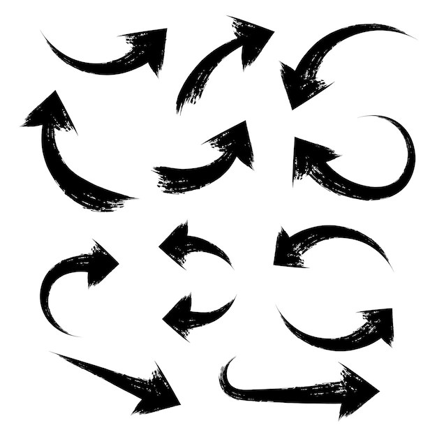 Premium Vector Vector thin to thick arrows