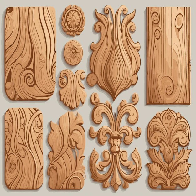 Premium Vector Wood pattern vector