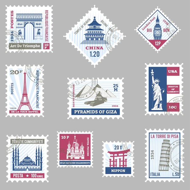 Imágenes de Estampilla Postal Descarga gratuita en Freepik