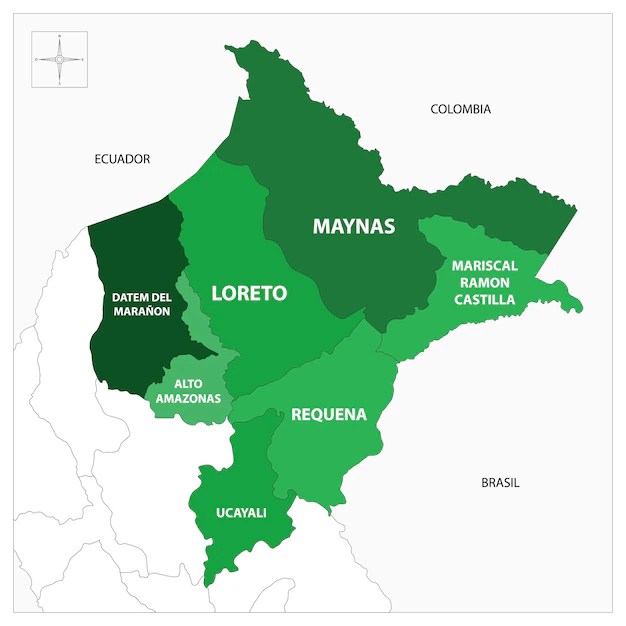 Mapa de Loreto Vector Premium