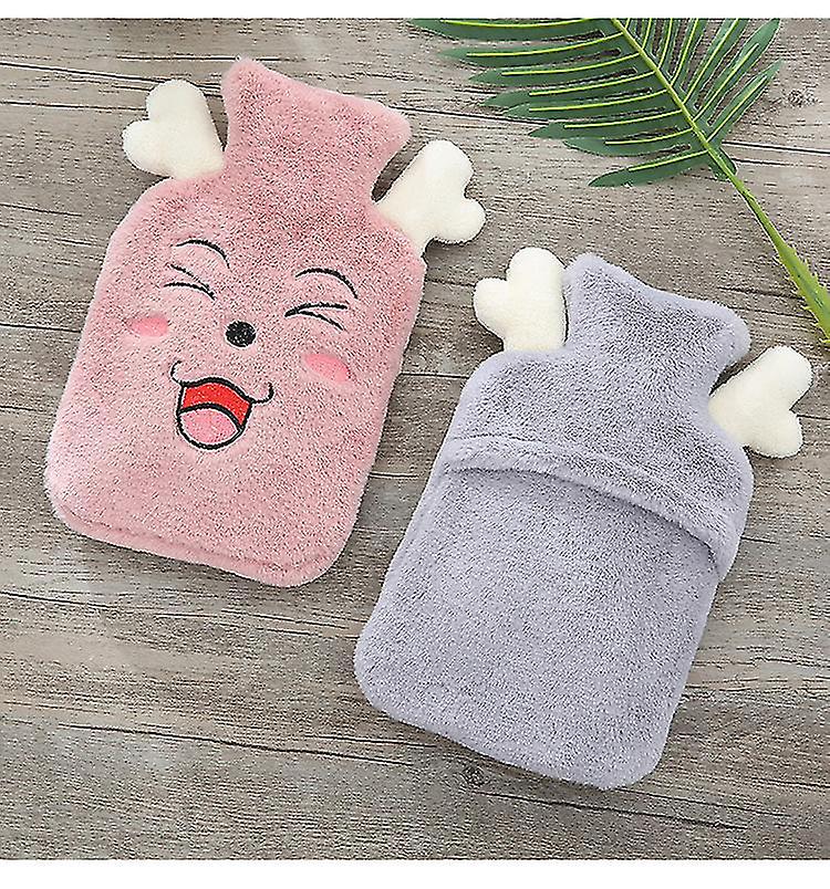 2 Pieces Hot Water Bottle, Rubber Hot Water Bottle With Cover 1l Hot