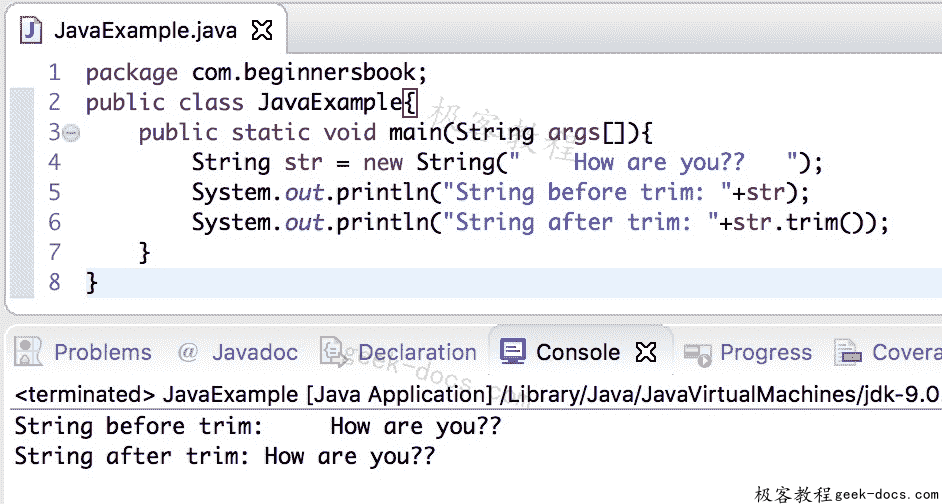 Java Trim End String at Richard Mccarter blog