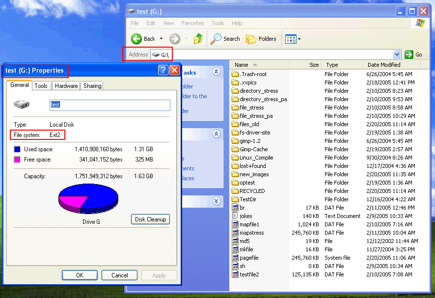 Télécharger Ext2 Installable File System accéder à vos partitions Linux