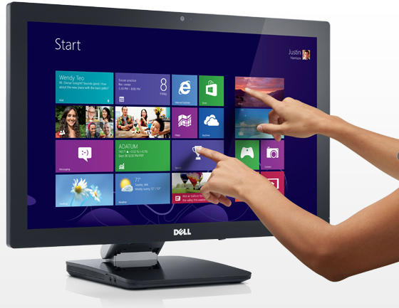 Moniteur tactile multipoints Dell S2340T adapté à Windows 8