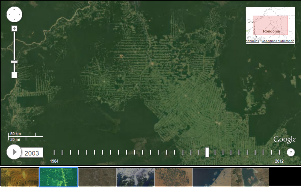 Google TimeLapse l'évolution de la Terre en 28 années d'imagerie
