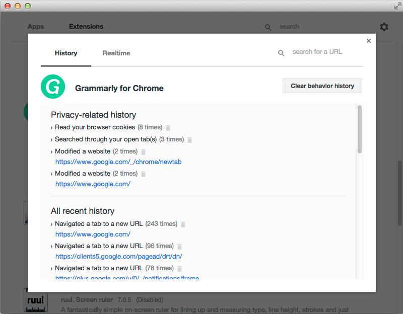 Google Chrome que font les applis et extensions dans