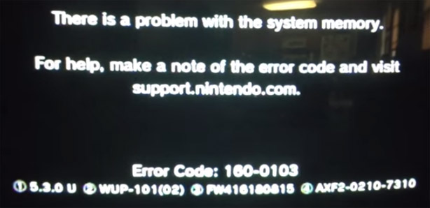Wii U l'erreur 1600103 empêche de jouer, Nintendo enquête