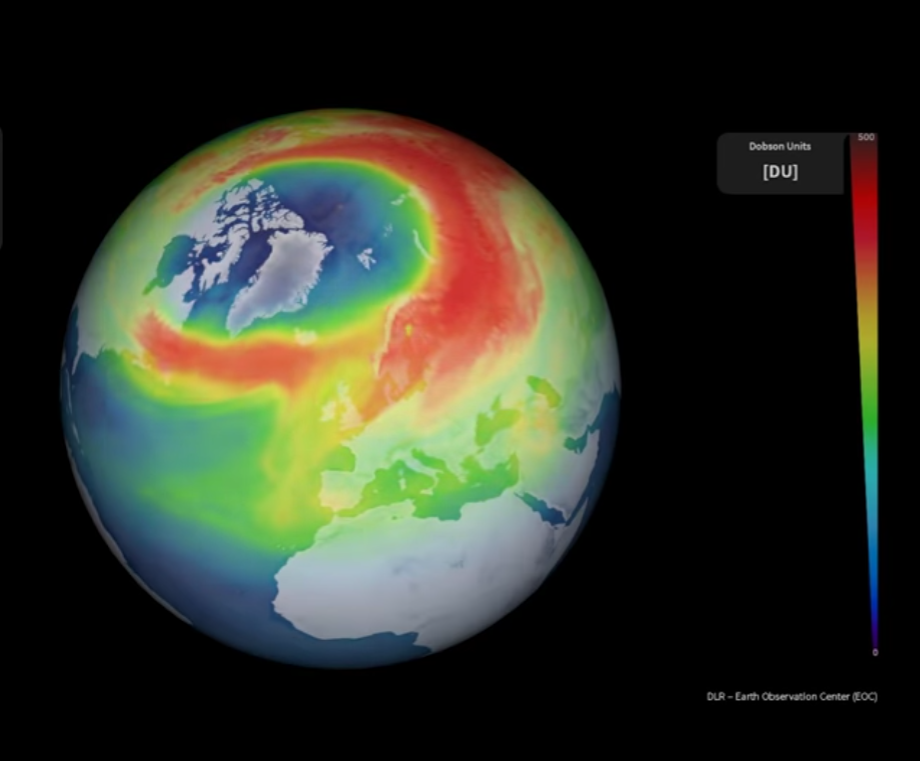 Un étrange trou dans la couche d'ozone audessus de l'Arctique