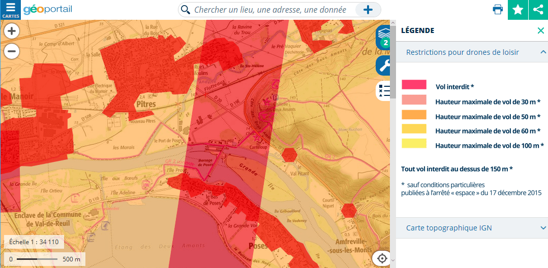 Drone Carte Vol Où (ne pas) voler avec un drone de loisir en France