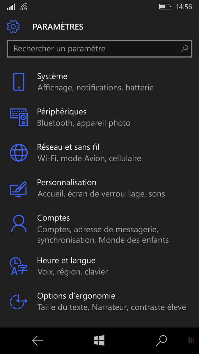 Activer les accusés de réception sous Windows 10 Mobile
