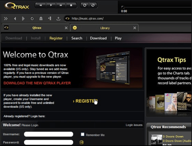 Musique gratuite Qtrax signe avec les quatre majors