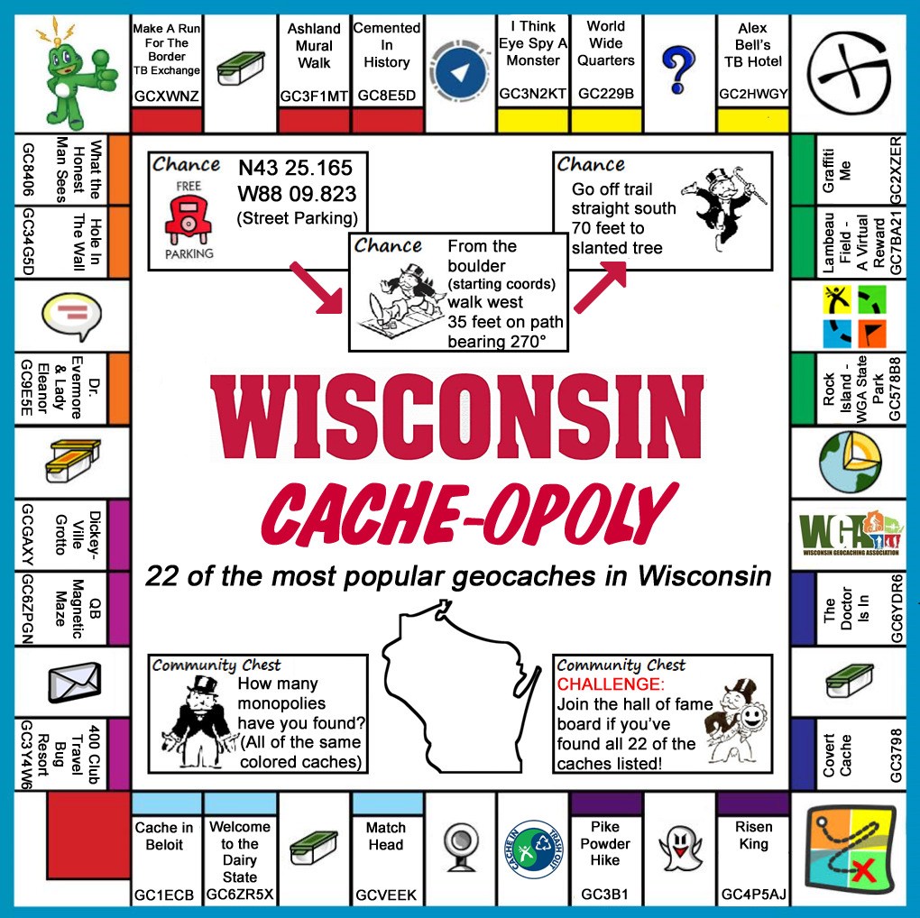 GC9KFEF 2228 Wisconsin Cacheopoly (Letterbox Hybrid) in Wisconsin