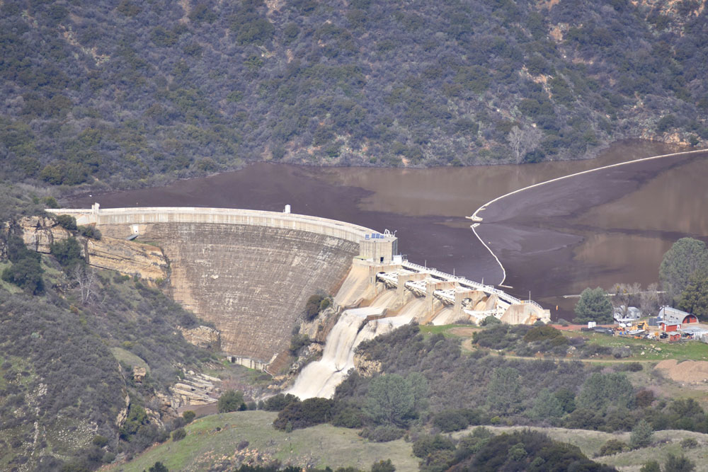Gibraltar Dam A Concrete Gravity Dam In The San Bernardino Mountains