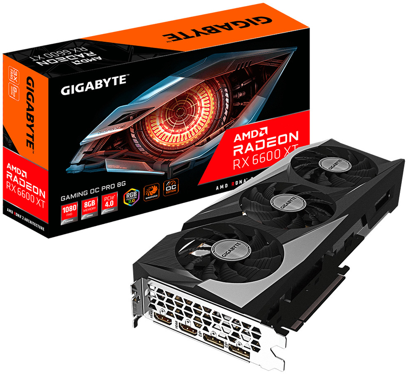 Gráfica Gigabyte Radeon RX 6600 XT Gaming OC Pro 8GB Globaldata