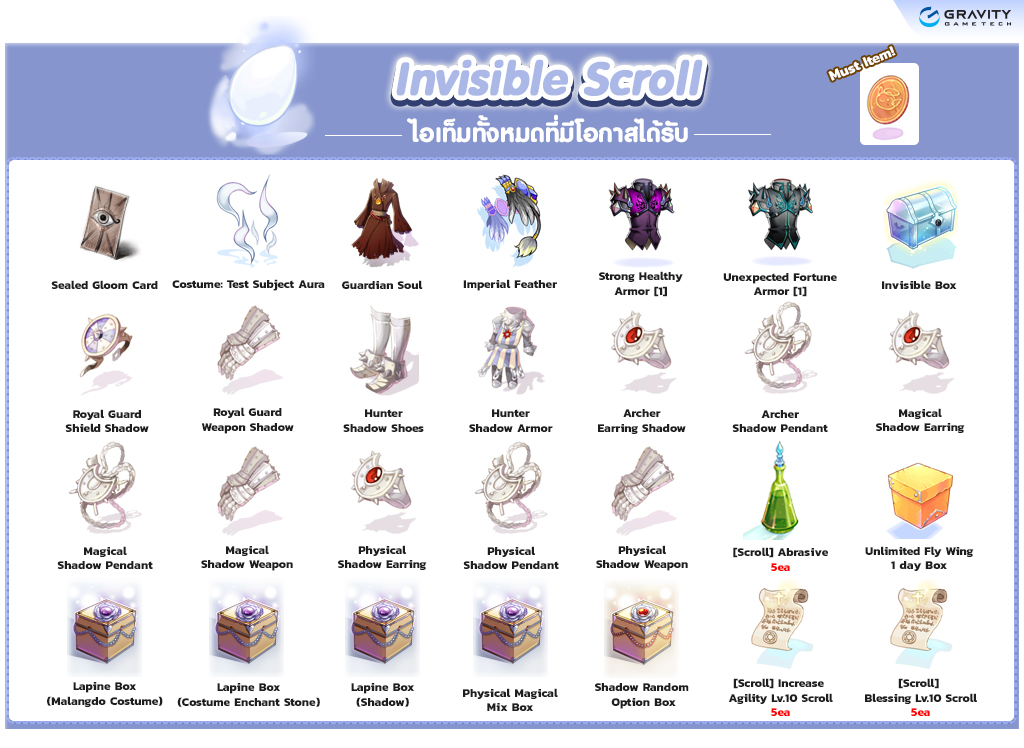 INVISIBLE SCROLL ไข่ล่องหน Ragnarok Online