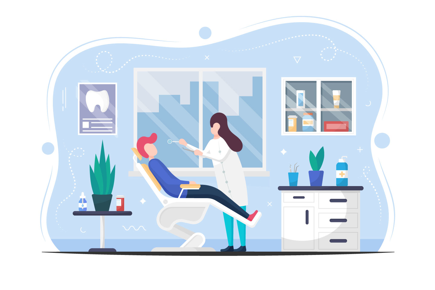 Dentist Appointment Vector Flat Design