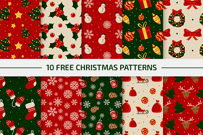 45 Free Christmas Patterns - GraphicSurf.com