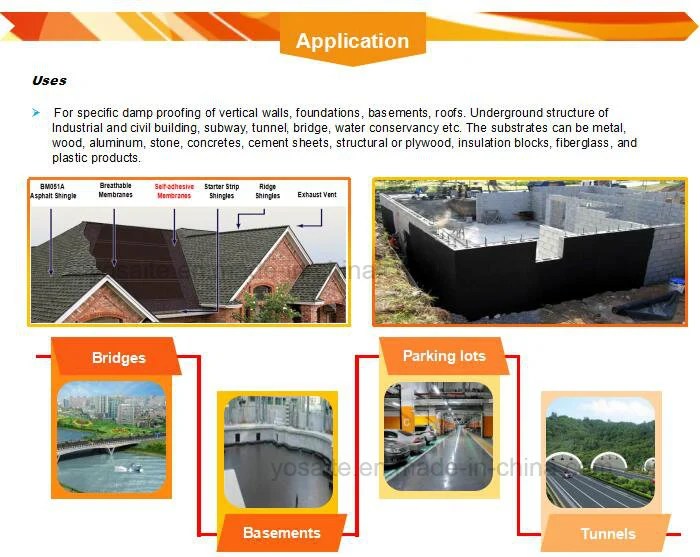 Wet Process Polyester Reinforced Modified Asphalt Waterproofing Membrane