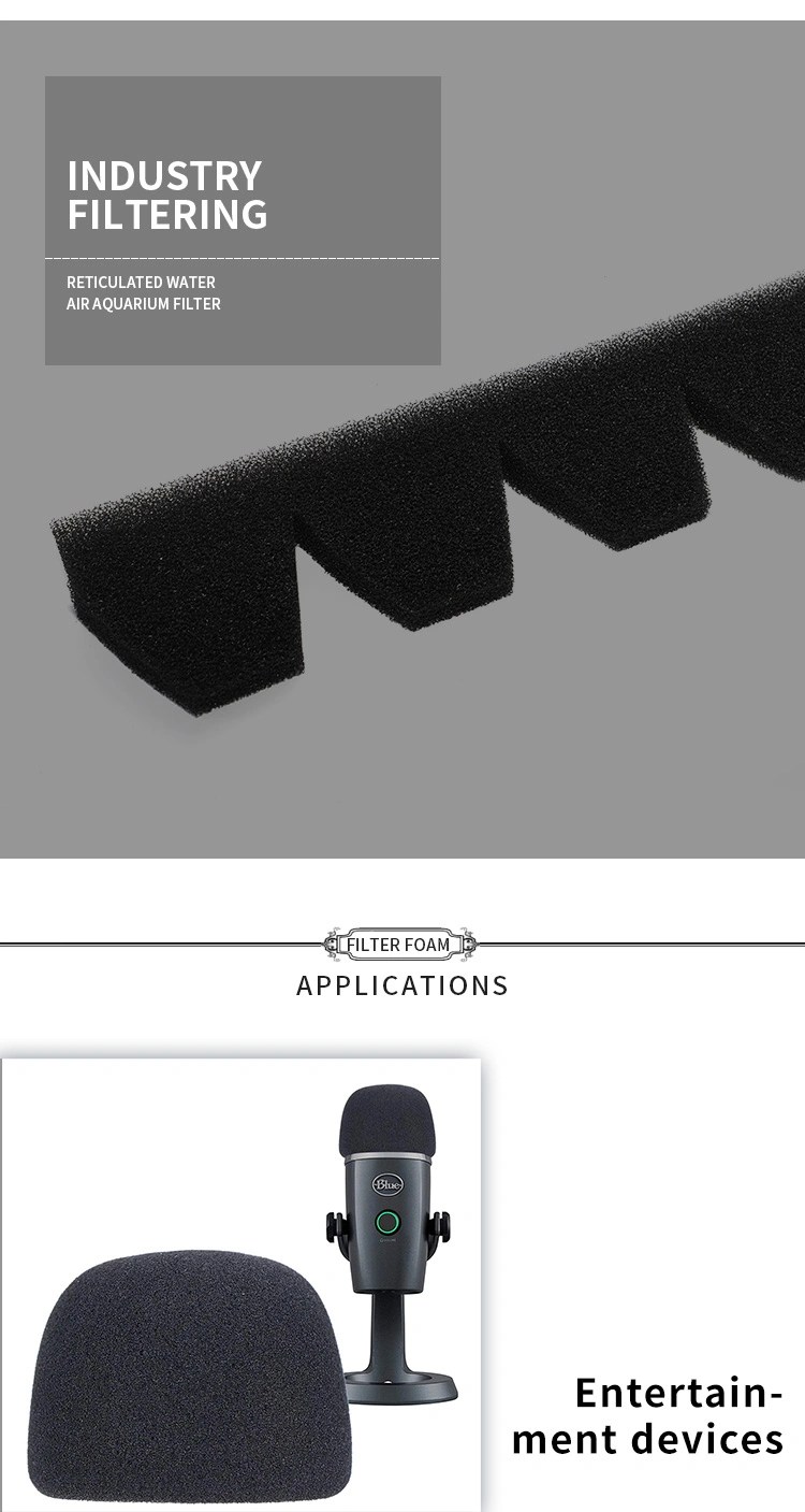 Washable Polyurethane Aquarium Open Cell Polyurethane Foam Filter