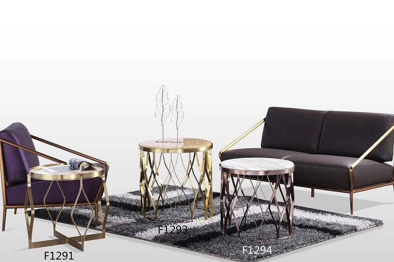 Stainless Steel Frame Living Room/hotel Round Coffee Table