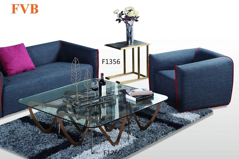 Rose Gold Base Round Black Tempered Glass Coffee Table