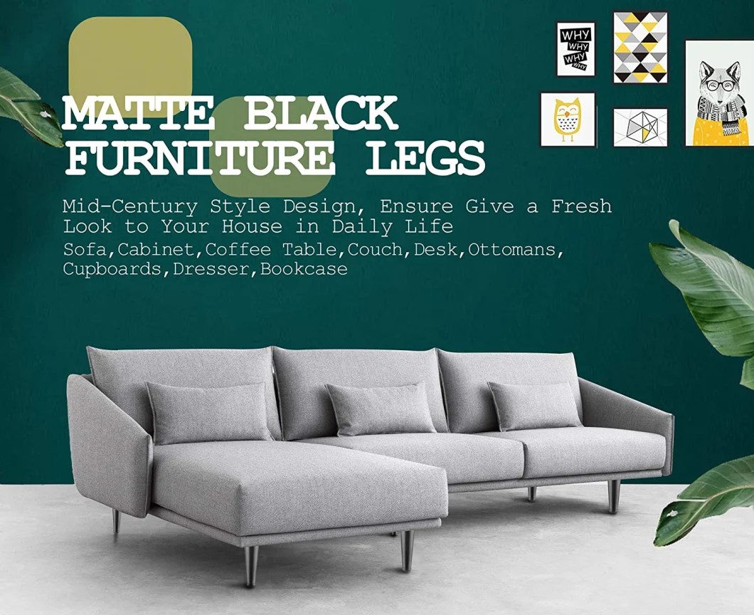 Metal Furniture Legs Sofa Replacement Foot Hardware Perfect For Midcentury