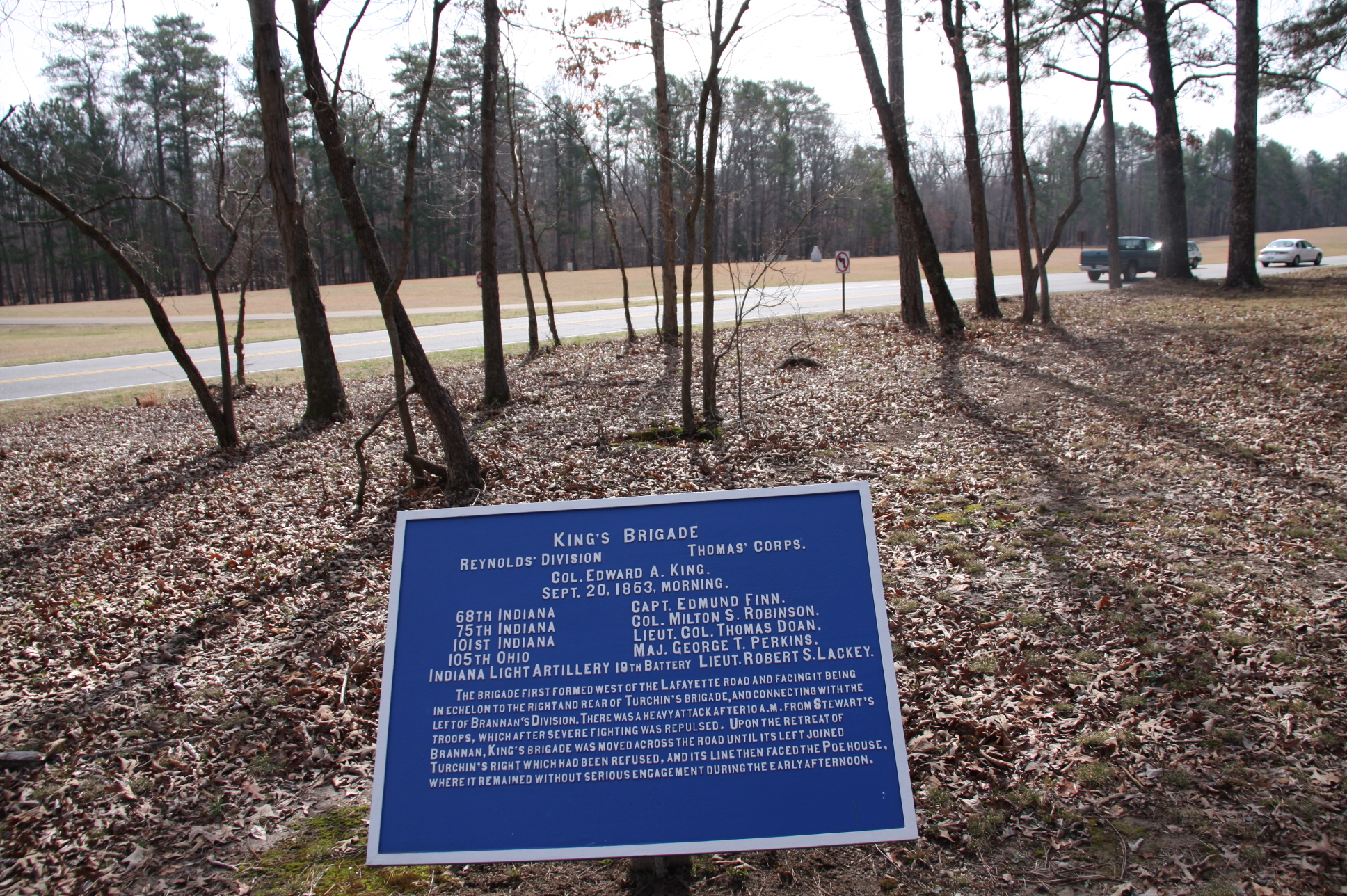 E. King's Brigade (USA) Plaque Chickamauga National Military Park