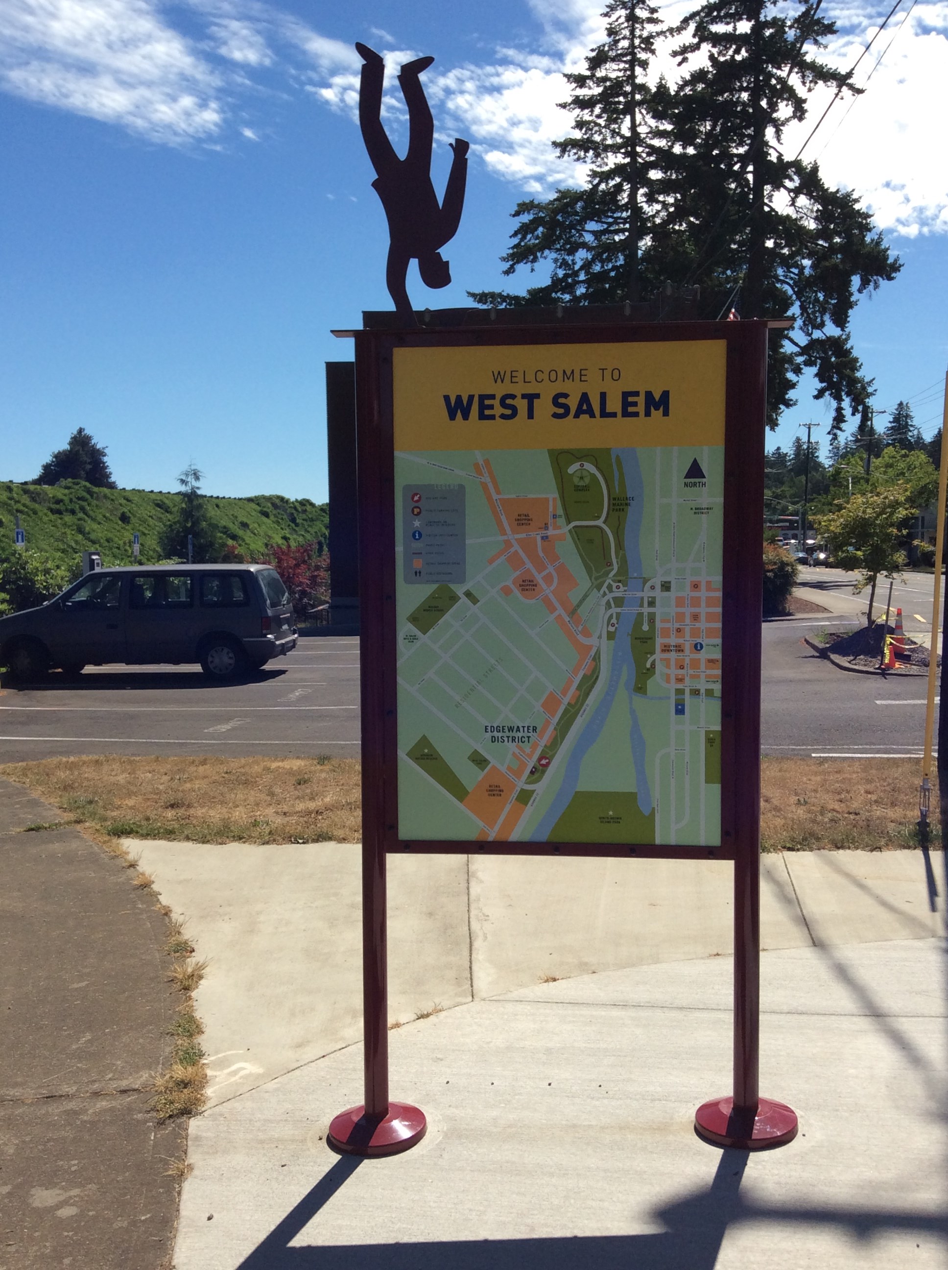 Old West Salem City Hall "You Are Here" Map Salem, Oregon 'You Are