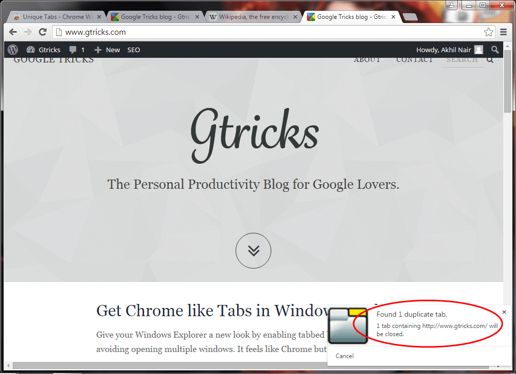 Redirect Chrome to Existing Tab with Same URL