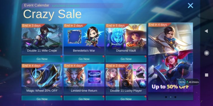 Mobile Legends How To Claim Free Elite Skin And 11/11 Crazy Event Rewards