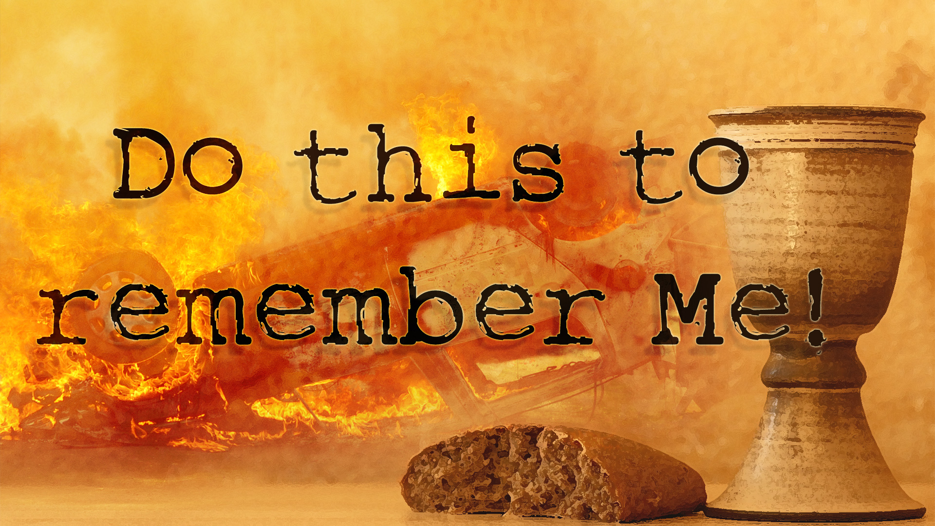 "Take Heart & Remember" — PowerPoint Background of John 1633 — Heartlight®